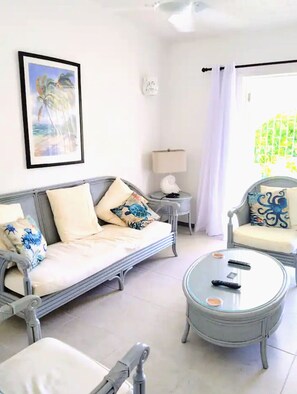 Apartment | Living area - Sungazer- Beach Club Apartment in Holetown (Holetown)