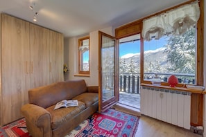 Living area - Studio La Borracina Mountain View (Sauze d'Oulx)