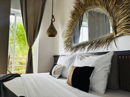 Sábanas de algodón egipcio, ropa de cama de alta calidad y minibar 