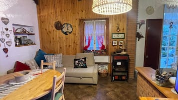 TV, fireplace, video games, DVD player