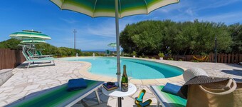 Holiday Apartment "Casa Ginestre" with Sea View, Shared Pool and Wi-Fi