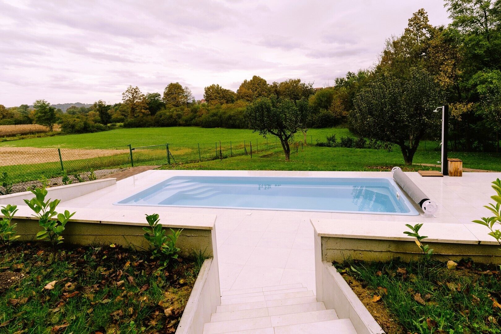 A heated pool