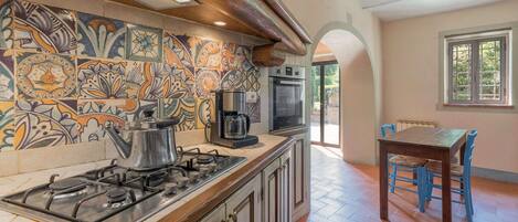 Fridge, oven, stovetop, dishwasher