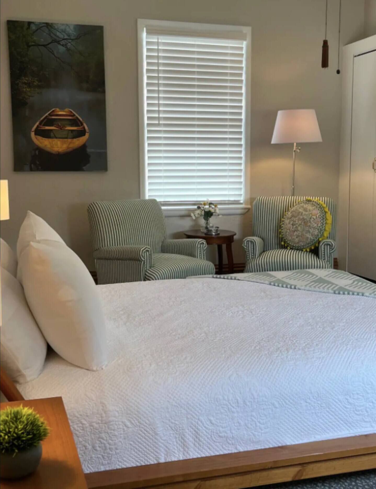 Superior comfort awaits you in this stylish suite walking distance to many shops and restaurants