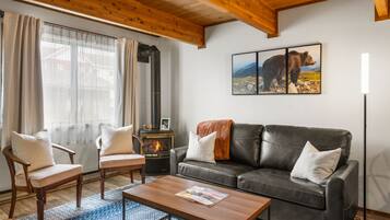 TV a schermo piatto, caminetto, videogiochi, Netflix