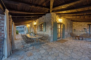 Luxury Villa, 4 Bedrooms, Balcony (Villa Amyra With Pool) | Outdoor dining - Villa Amyra With Pool (Sveti Lovrec)