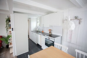 House | Private kitchen | Full-sized fridge, microwave, oven, stovetop - Two Bedroom Vacation Home In The Center Of Tórshavn (Tórshavn)