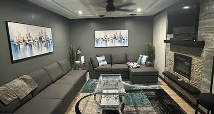 Modern styled 3 Bdrm 2 bath with a Game Room and large sitting and dining area.