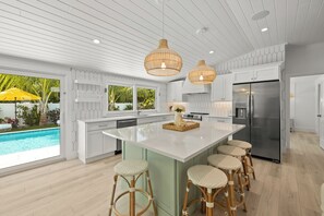 Fridge, microwave, oven, stovetop - Close to Gulf Beaches, with Pool! -Serenity at Bay Palms (Holmes Beach)