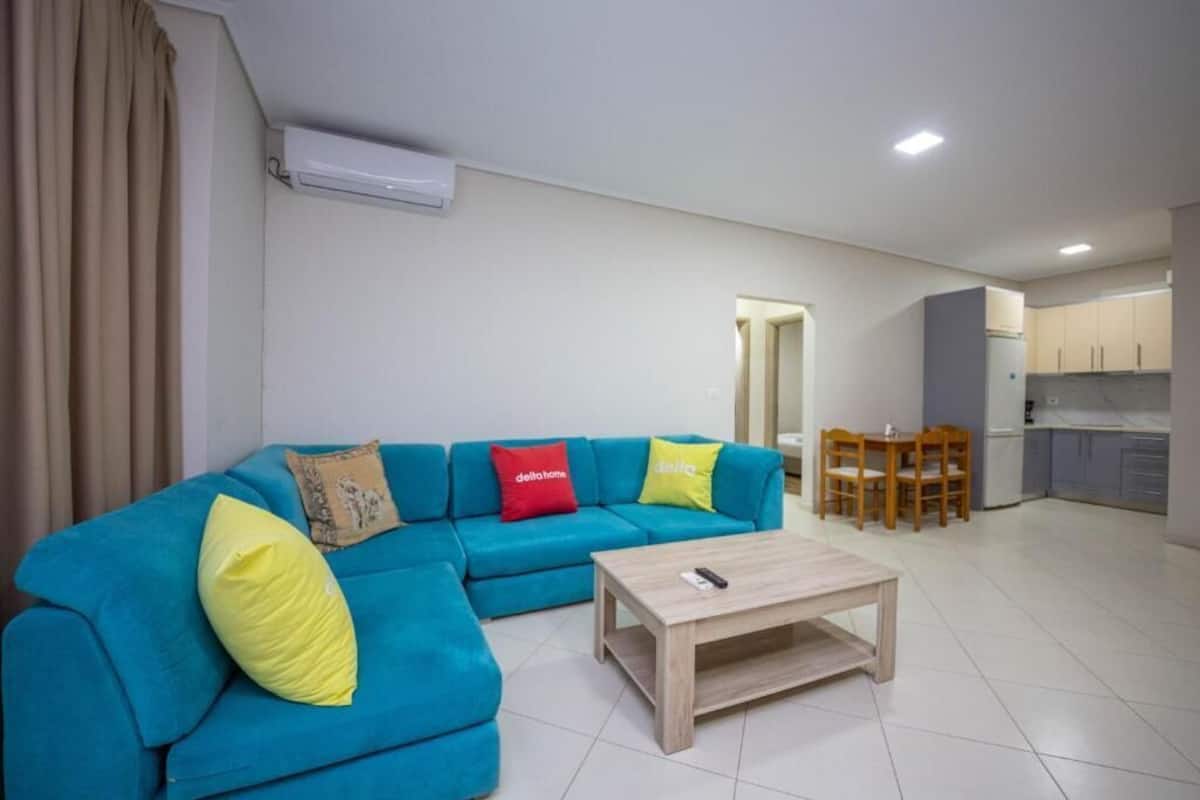 Apartment, 2 Bedrooms, Balcony | Living area | Flat-screen TV