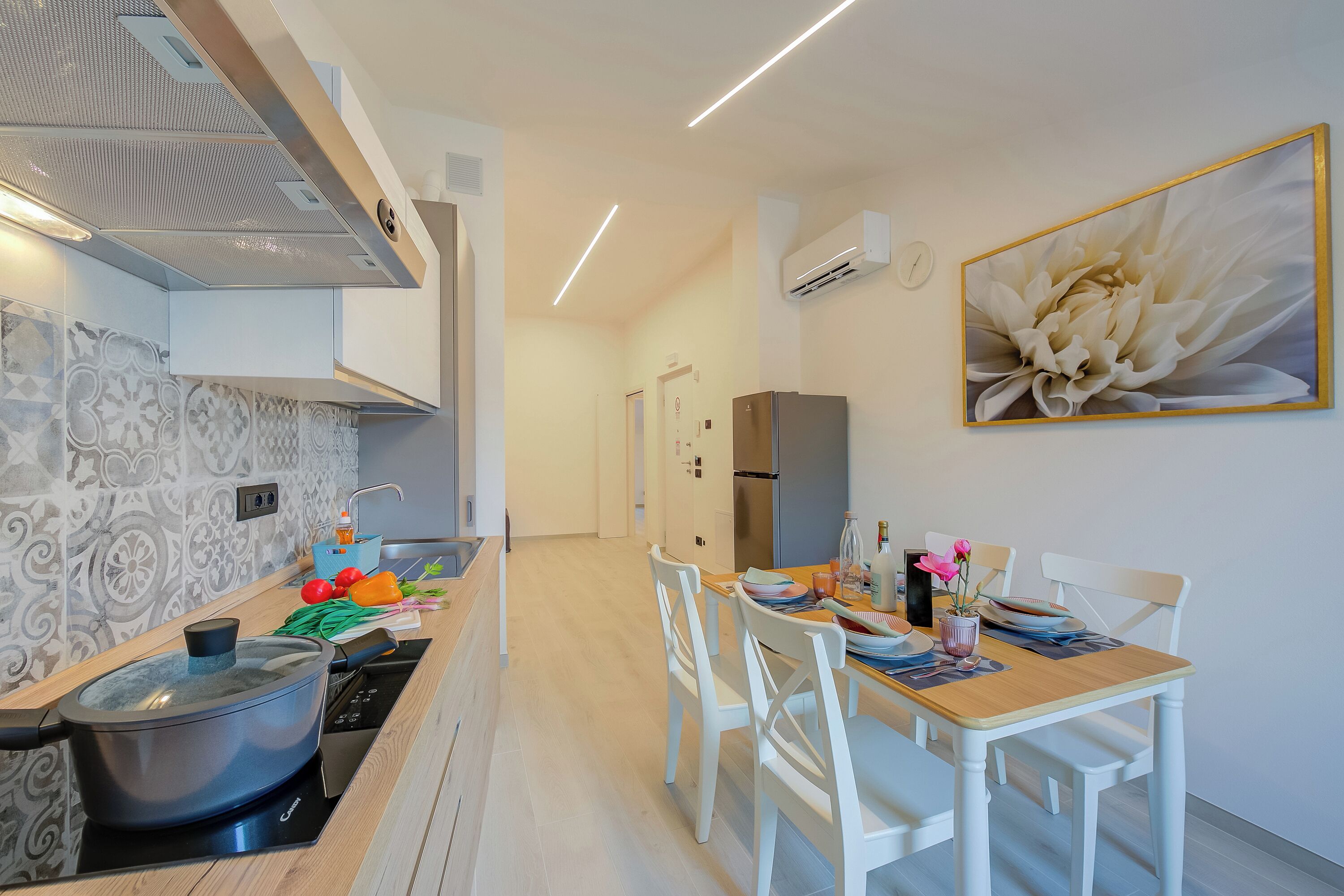 Standardlejlighed - flere soveværelser (Magnolia Apt - Palazzo Palermo 1817) | Privat køkken | Køleskab, mikrobølgeovn, kogeplade, opvaskemaskine