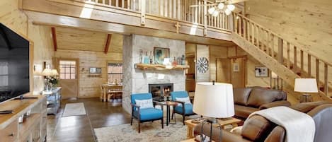 Ferienhaus, Mehrere Betten, Whirlpool (157 Emil Eberle Rd) | Wohnbereich | MP3-Dockingstation