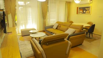 Leilighet – deluxe, 1 soverom | Oppholdsområde