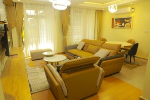 Deluxe Apartment, 1 Bedroom | Living area - Victory Villa Apart Hotel (Kigali)