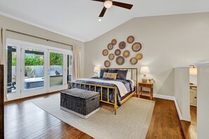 Casa, varias camas, acceso a la piscina | 4 dormitorios, decoración individual, mobiliario individual