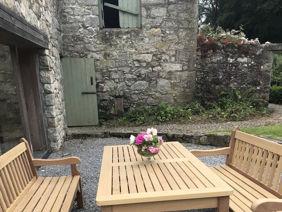 Comfort-Ferienhütte, 1 Schlafzimmer, Gemeinschaftsbad, Bergblick | Terrasse/Patio