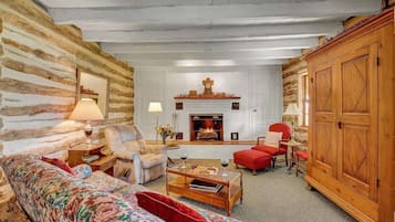 Cabin, Multiple Beds, Patio (1120 Upper Live Oak) | Living area | Fireplace