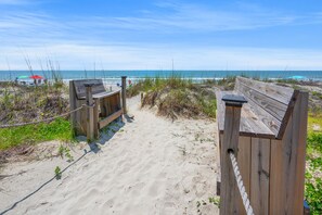 På stranden