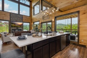 Cabin, Multiple Beds, Hot Tub | Private kitchen | Fridge, microwave, oven, stovetop - Peace Giver (Gatlinburg)