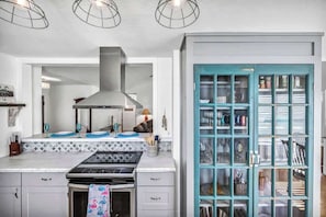 House, Multiple Beds, Patio (1305 Lakeshore Dr) | Private kitchen | Coffee/tea maker, electric kettle - Lakefront Paradise With Firepit (Marble Falls)