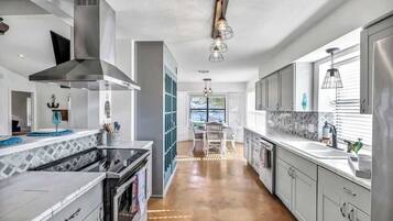 House, Multiple Beds, Patio (1305 Lakeshore Dr) | Private kitchen | Coffee/tea maker