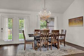 House, Multiple Beds, Patio, City View (801 N Bowie St) | 4 bedrooms, individually decorated, individually furnished, bed sheets - Luxury Haus - Great Backyard, Firepit, Bocce Ball! (Fredericksburg)