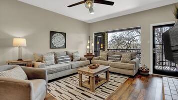 Condo, Multiple Beds, Pool Access (371 W Lincoln C216) | Living area | Fireplace