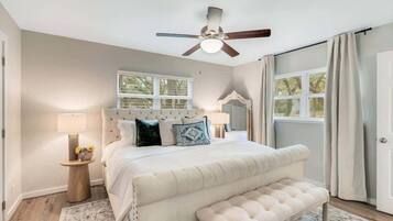 3 bedrooms, individually decorated, individually furnished, bed sheets