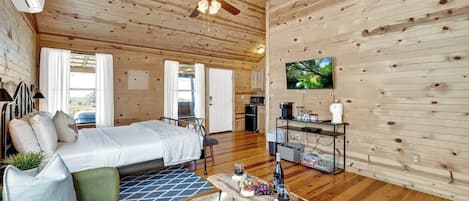 Cabin, 1 King Bed, Hot Tub (3107 Keese Rd #2) | 1 bedroom, individually decorated, individually furnished, bed sheets