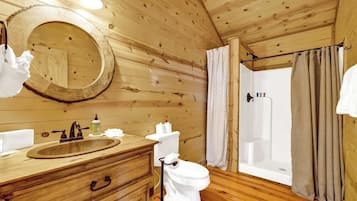 Cabin, 1 King Bed, Hot Tub (3107 Keese Rd #2) | Bathroom