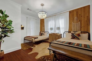 4 bedrooms, individually decorated, individually furnished, bed sheets