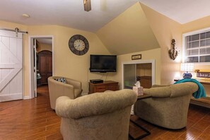 Cabin, Multiple Beds, Patio (103 Red Bird) | Living area - Red Bird Cabin Studio Retreat (Kingsland)