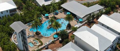 Piscine extérieure, piscine chauffée