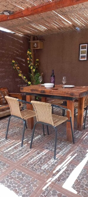 Family Chalet | Terrace/patio - Casa Sutar 3 y 4 (San Pedro de Atacama)