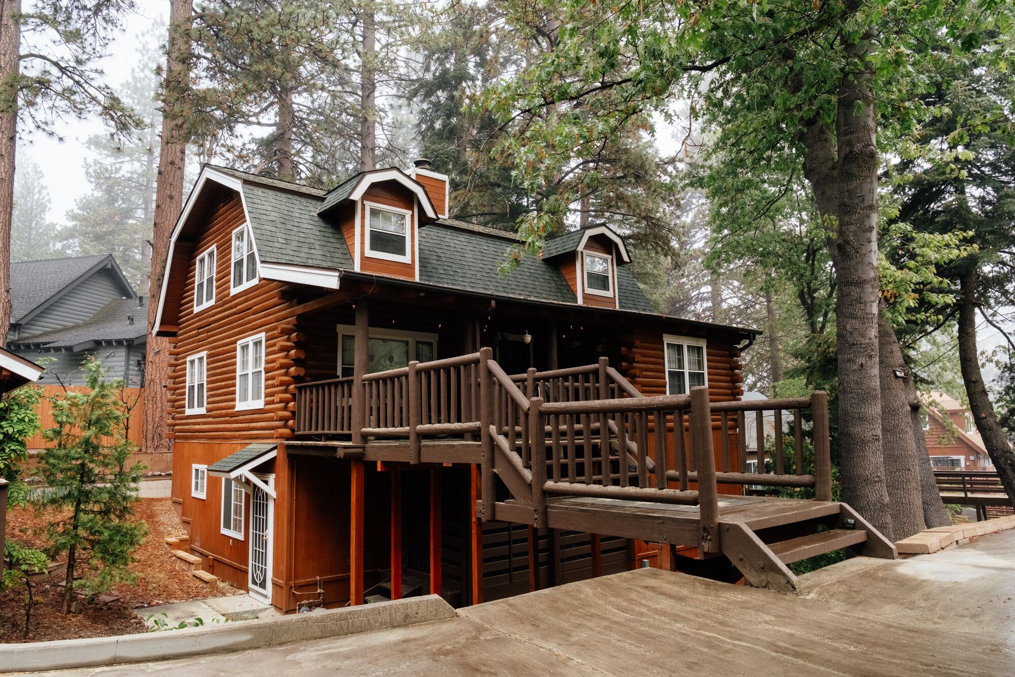 Modern log home in Running Springs w/ hot tub & amenities, near Lake Arrowhead!