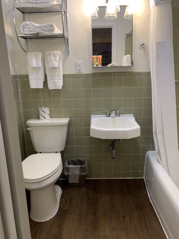 Hair dryer, towels