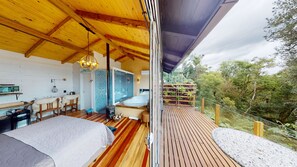 Luxury-Ferienhütte, Whirlpool | 1 Schlafzimmer, Schreibtisch, schallisolierte Zimmer, kostenloses WLAN