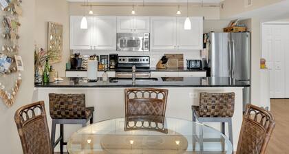 Town of Dewey Beach condo with marina views, pool, balcony