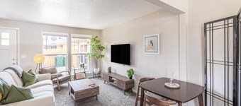 NO exta fees, Beautiful half duplex 3br, 2ba, w/gym, office and fenced in yard.