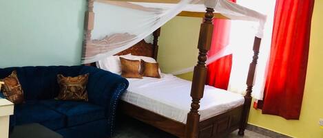 1 غرفة نوم ومكواة/لوح كي وواي فاي وملاءات أسرّة