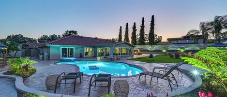 A heated pool