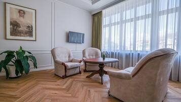 Romantic Apartment | Living area | Flat-screen TV, toys