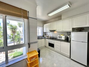 아파트, 침실 2개, 테라스 | 전용 주방 | 전자레인지, 오븐, 커피/티 메이커, 전기 주전자