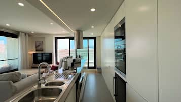 Apartment, 2 Bedrooms, 2 Bathrooms | Private kitchen | Microwave, oven, dishwasher, coffee/tea maker