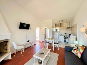 Apartamento, 1 habitación, terraza | Sala de estar