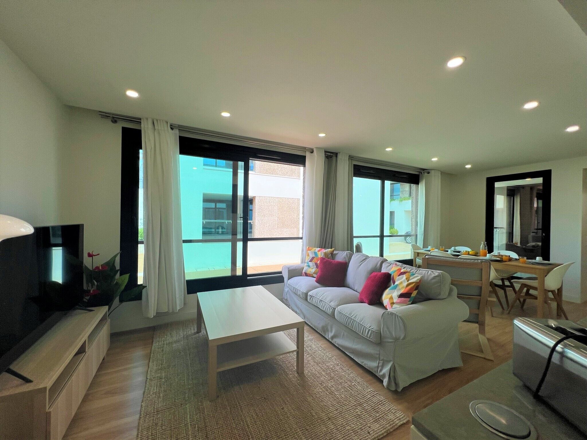 Appartement, 3 chambres, terrasse | Coin séjour