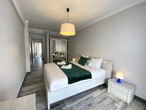Apartamento, 2 quartos, terraço | 2 quartos, roupa de cama