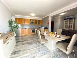 Apartment, 2 Bedrooms, Terrace | Private kitchen | Microwave, oven, coffee/tea maker, electric kettle - Quarteira Ocean Breeze 2 by Homing (Loulé)