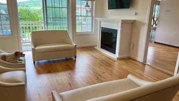 Smart TV, fireplace