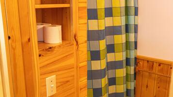 Shower, toilet paper